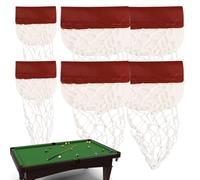 6er Set Billardtischtaschen - Professionelle Fallnetze mit PU-Leder