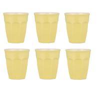 6er Set Caffè Latte Tazza Mynte Limonata Luminosi Giallo 200ml Terraglia Ib