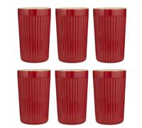 6er Set Caffè Latte Tazza Mynte Strawberry Rosso 375ml Terraglia Ib LAURSEN