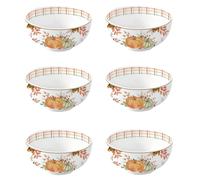 6er Set Coppette Harvest Autunno Con Zucca D.12cm Porcellana EASY LIFE