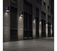 6er Set LED Esterno Zona Parete Luci Base Alluminio Giù Terrazzi Lampade [EEK: G]