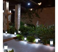 6er Set LED Lampada Solare Acciaio Inox Esterno Giardino Vialetto Illuminazione