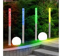 6er Set LED Solare Plug-In Luci Veranda Erd Spiedo Sfera Aste Esterno Lampade
