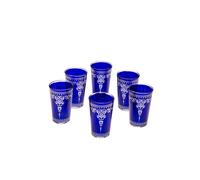 6er Set Marocchina Bicchiere di Tè da Tè Vetro Occhiali Tazza Caffè Minztee