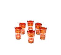 6er Set Orientale Marocchina Decorato Bicchieri da Tè Lenti Decorazione