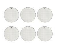 6er Set Piatto da Dessert Cuore Strisce Bianco Strisce 16cm BASTION COLLECTIONS