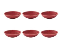 6er Set Piatto Fondo, Conchiglie Tiffany Borgogna Rosso Tondo D.20cm EASY LIFE