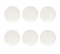 6er Set Piatto Prima Colazione Fleuri Bianco Onda D.21cm Bianco EASY LIFE