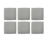 6er Set Piatto Torta Gourmet Basics 21x21cm Quadrati Opaco Grigio Creative Tops
