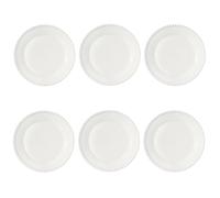 6er Set Piatto Torta Tiffany Bianco Rotondo D.19cm di Porcellana EASY LIFE