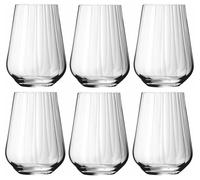 6er Set RITZENHOFF Bicchiere,Bicchiere Stelle Levigatura 02 Trasparente Nuovo