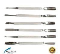 6er Set Scalpello Sgorbia Pro Pusher Pulizia Unghie Cuticola NATRA Acciaio Inox