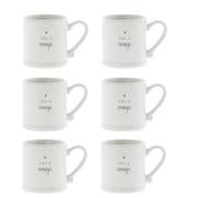 6er Set Tazza Espresso Take Esso Easy con Cuore H.6cm 80ml BASTION COLLECTIONS