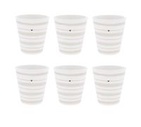 6er Set Tazze Caffè Espresso Senza Henkel Watercolour Strisce 80ml