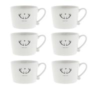 6er Set Tazze, Tazza Happy Giorni Con Corna per 300ml BASTION COLLECTIONS