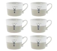 6er Set Tazze, Tazza Wild Cosa Titane Con Zebra 300ml BASTION COLLECTIONS
