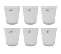 6er Set Vetro Orchideentöpfe Orchidea Bianco H.13,5cm (D) .12,5cm Rotondo