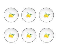 6er Set Zuppa Amalfi Limoni Rotondo Bianco Giallo D.18cm Porcellana EASY LIFE