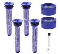 6Filtro di Ricambio per Aspirapolvere,1 spazzola,2 filtri posteriori e 4 Pre-Filtro,per Dyson V8 V7 Absolute Animal Aspirapolvere Ricambi, sostituire le parti # DY-96566101, DY-96747801
