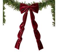 6FT Elegant Velvet Decor With Long Streamers | Christmas Tree Topper Bow | Large Bow Christmas Tree For Wall Entrance Windowsill Stair Handrail Door Wedding Arch Party