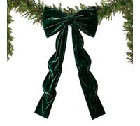 6FT Elegant Velvet Decor With Long Streamers | Christmas Tree Topper Bow | Large Bow Christmas Tree For Wall Entrance Windowsill Stair Handrail Door Wedding Arch Party