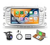 6G+128G 8 Core 7" Android Autoradio per Ford Focus II S-Max Mondeo Galaxy Il C-Max con Carplay Android Auto Senza Fili Mirror Link Bluetooth FM/RDS/EQ/DSP WiFi GPS Comandi al Volante Retrocamera