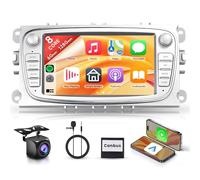6G+128G 8 Core 7" Android Autoradio per Ford Focus II S-Max Mondeo Galaxy Il C-Max Kuga con Carplay Android Auto Senza Fili Mirror Link Bluetooth FM/RDS/EQ/DSP WiFi GPS SWC Telecamera Posteriore