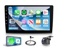 6G+128G 8 Core Android Autoradio 2 Din, 9 Pollici Touchscreen con Carplay Android Auto Senza Fili Bluetooth FM/RDS/EQ/DSP WiFi GPS Vista Panoramica a 360° Comandi al Volante Telecamera Posteriore