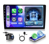 6G+128G 8 Core Android Autoradio 2 Din Wireless Carplay Android Auto, 9" Schermo IPS, AI Microfono con Riduzione del Rumore, Mirror Link Bluetooth FM/RDS EQ/DSP WiFi GPS Comandi al Volante Retrocamera