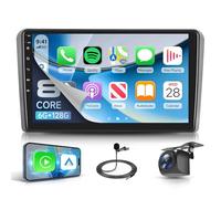 6G+128G 8 Core Android Autoradio per Audi A3 S3 RS3 8P 8VS 8PA 2003-2012, 9 Pollici Schermo Auto Radio co Carplay Android Auto Senza Fili Bluetooth FM/RDS/EQ/DSP WiFi GPS Panoramica a 360° Retrocamera