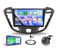6G+128G 8 Core Android Autoradio per Ford Transit Custom Tourneo 2013-2018, 9 Pollici Schermo IPS co Carplay Android Auto Senza Fili Bluetooth FM/RDS/EQ/DSP Panoramica a 360° WiFi GPS Retrocamera