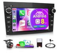 6G+128G 8 Core Android Autoradio per Opel Astra Antara Vectra Corsa Zafira Meriva Vivara Vivaro 7 Pollici Autoradio con Carplay Android Auto GPS Navi WiFi Bluetooth FM/RDS/DSP EQ Telecamera Posteriore