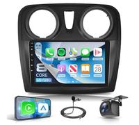 6G+128G 8 Core Android Autoradio per Renault Dacia Logan 2 Sandero B52 2012-2019, 9 Pollici Schermo co Carplay Android Auto Senza Fili Bluetooth FM/RDS/EQ/DSP WiFi GPS Panoramica a 360° Retrocamera