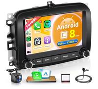 6G+128G 8 Core Wireless Carplay Android 15 Autoradio per FIAT 500L 2013-2019 7 Pollici Touchscreen Autoradio con Android Auto GPS Navi WiFi Mirror Link Bluetooth FM/RDS/DSP/SWC Telecamera Posteriore
