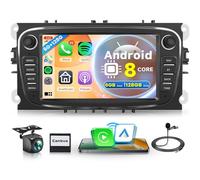 6G+128G 8 Core Wireless Carplay Android Autoradio per Ford Focus II mk2 Mondeo S-Max C-Max Galaxy 7 Pollici Autoradio Android Auto GPS WiFi Mirror Link Bluetooth FM/RDS/DSP/SWC Telecamera Posteriore