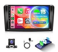 6G+128G 8 Core Wireless Carplay Android Autoradio per Mercedes Benz ML GL W164 ML350 ML500 GL320 X164 ML280 9 Pollici Autoradio con Android GPS WiFi Bluetooth FM/RDS/32EQ/DAB/SWC Telecamera posteriore