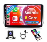 6G+128G 8 Core Wireless Carplay Android Autoradio per Peugeot 2008 208 2012-2018 10.1 Pollici Autoradio con Android Auto GPS Navi WiFi DSP EQ Mirror Link Bluetooth FM/RDS/DSP/SWC Telecamera Posteriore
