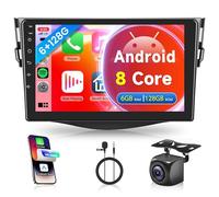 6G+128G 8 Core Wireless Carplay Android Autoradio per Toyota RAV4 2007-2012 9 Pollici Touchscreen Autoradio con Wireless Android Auto GPS Navi WiFi Bluetooth FM/RDS/DSP/USB/SWC Telecamera Posteriore