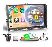 6G+128G 8 Core Wireless Carplay Android Autoradio per VW Golf 5 6 Passat Polo Tiguan Touran Caddy Skoda Seat 9 Pollici Autoradio Android Auto GPS Navi WiFi Bluetooth FM/RDS/DSP Telecamera Posteriore
