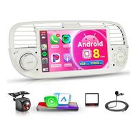 6G+128G 8Core Wireless Carplay Android Autoradio per FIAT 500 2007-2015 7 Pollici Touchscreen Autoradio con Android Auto GPS Navi WiFi Mirror Link Bluetooth FM/RDS/DSP EQ/USB/SWC Telecamera Posteriore