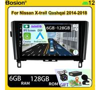 6G+128G Android 14 Autoradio Car Stereo Per Nissan X-Trail Qashqai 2014-2018 RDS