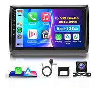 6G 128G VECHTEL 9" Autoradio Bluetooth per VW Beetle 2012-2018 Carplay Android Auto,DSP EQ,Wifi GPS Navi,RDS/FM Radio 2 din con Retrocamera AHD