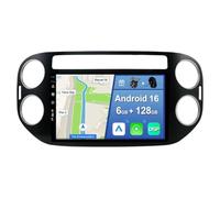 [6GB+128GB] Android 16 Autoradio per VW Tiguan 2009-2017-[Incorporato Carplay/Android Auto/DSP/GPS]-9 pollice IPS Touch Screen-Camer MIC Incluso-DAB/Mirror Link/Bluetooth 5.0