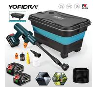 6IN1 Idropulitrice a batteria Alta Auto Lavaggio Portatile con 2Batterie Secchio