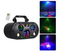 6IN1 Luce laser da palco DMX/Telecomando LED Sfera magica Luce Modello LED Luce Onda d'acqua Illuminazione stroboscopica per Party Disco Dj