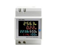 6IN1 Su Guida Din AC Monitor Tensione Corrente Fattore di Potenza Attivo KWH Energia Elettrica Misuratore di Frequenza Volt Amp 110V 220V 380V 100A(250-450V Built-in CT)