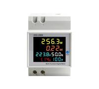 6IN1 Su Guida Din AC Monitor Tensione Corrente Fattore di Potenza Attivo KWH Energia Elettrica Misuratore di Frequenza Volt Amp 110V 220V 380V 100A(250-450V Built-in CT)