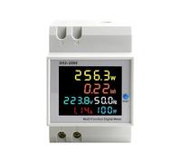 6IN1 Su Guida Din AC Monitor Tensione Corrente Fattore di Potenza Attivo KWH Energia Elettrica Misuratore di Frequenza Volt Amp 110V 220V 380V 100A(40-300V Built-in CT)