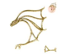 6ixGosh 1 paio di orecchini gotici a forma di drago, in acciaio inox, stile retrò, stile punk, serpente, drago, pesce, coccodrillo, orecchini per cartilagine rampicante, orecchini a perno per donne e