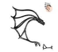6ixGosh 1 paio di orecchini gotici a forma di drago, in acciaio inox, stile retrò, stile punk, serpente, drago, pesce, coccodrillo, orecchini per cartilagine rampicante, orecchini a perno per donne e